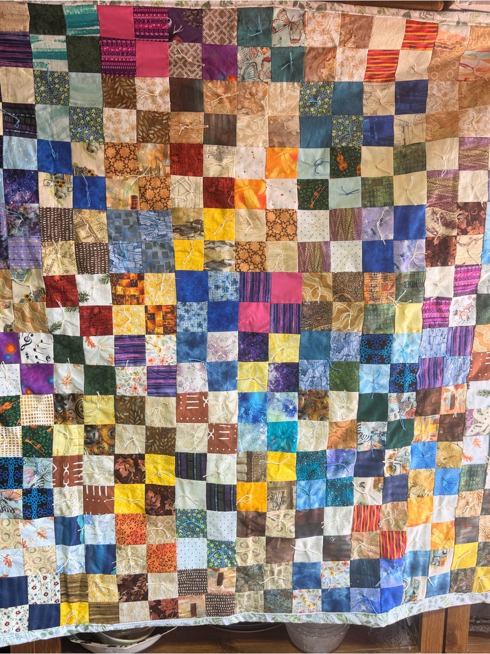 Handmade Multicolor Patchwork Quilt - Vibrant Home Bedding